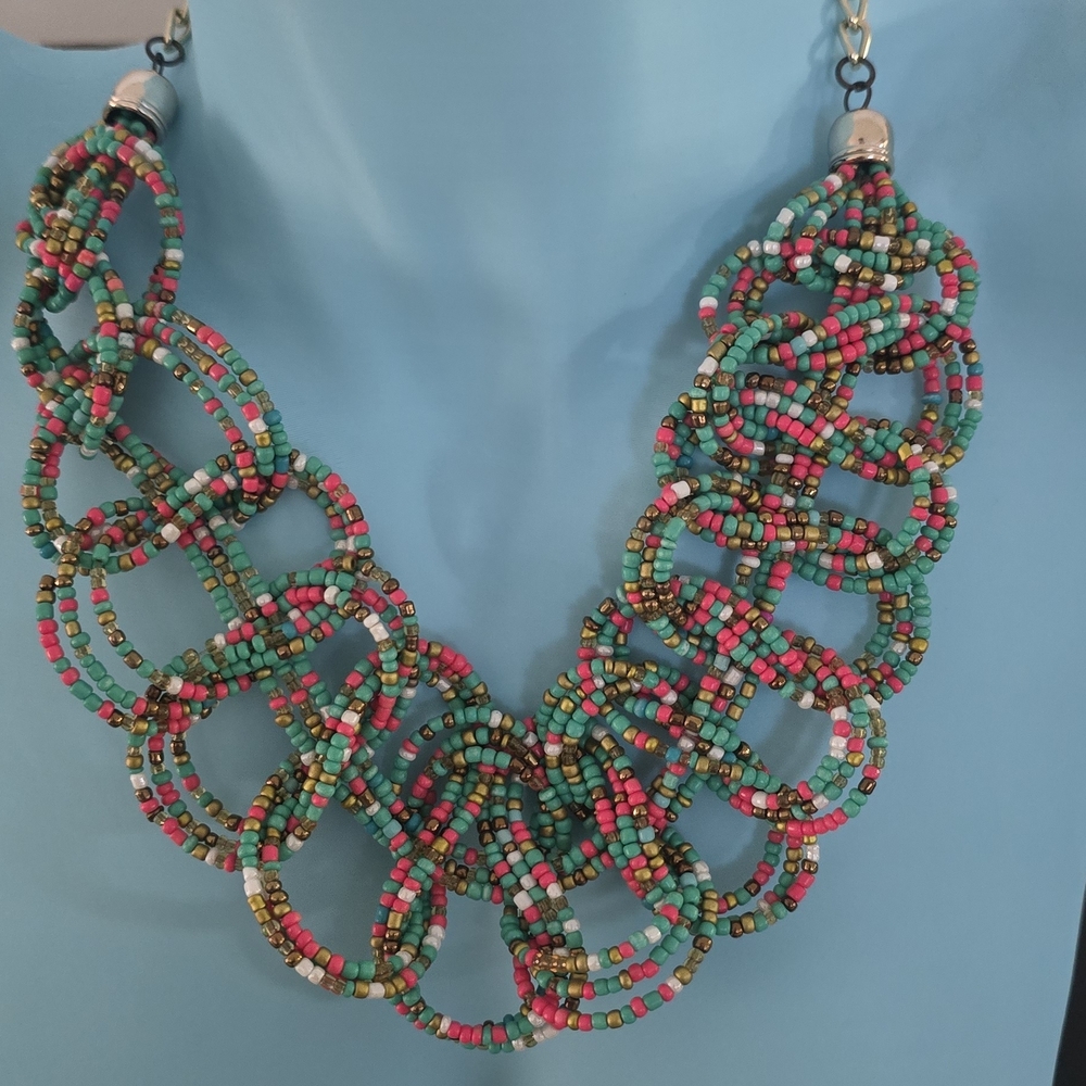 Handmade Beaded Statement nexklace